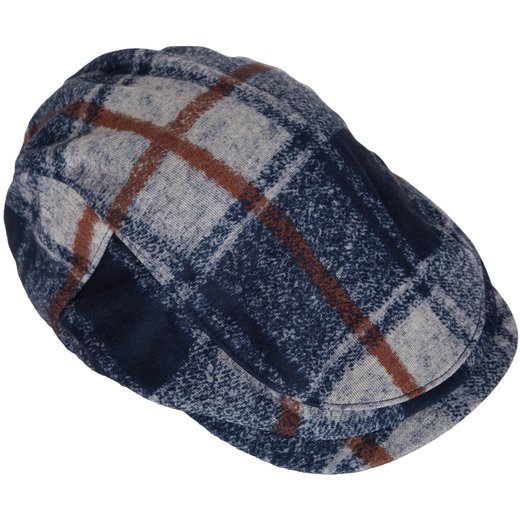 Bold Check Stretch Knit Flat Cap-new online-Fifth Avenue Menswear