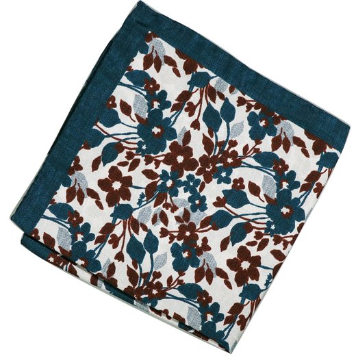 Floral Print Silk Pocket Square-new online-Fifth Avenue Menswear