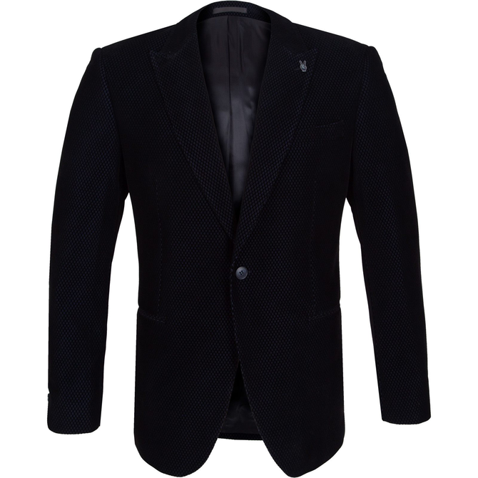 Ionic Velvet Dress Jacket With Geometric Pattern