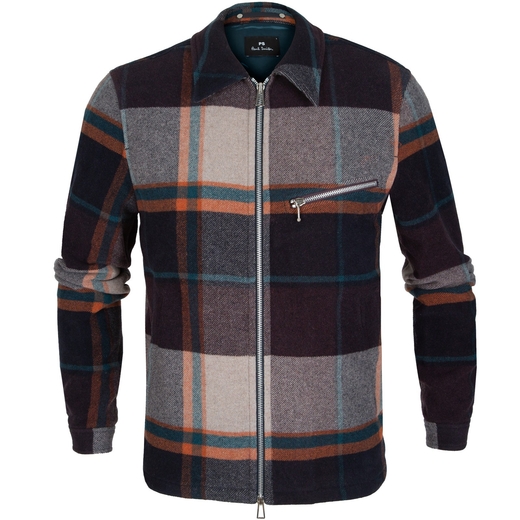 Wool Blend Check Harrington Jacket-new online-Fifth Avenue Menswear