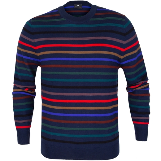 Multi Stripe Light Merino Wool Pullover-new online-Fifth Avenue Menswear