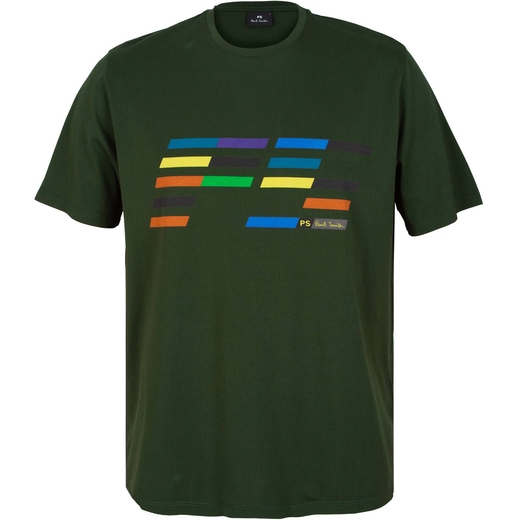 Regular Fit Slant Lines Logo Print-new online-Fifth Avenue Menswear