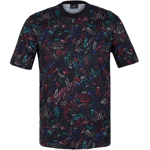 Organic Cotton Leaves Print T-Shirt-new online-Fifth Avenue Menswear