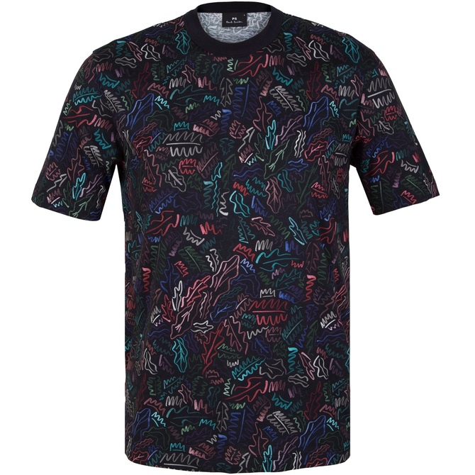 Organic Cotton Leaves Print T-Shirt