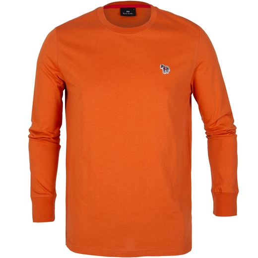 Organic Cotton Zebra Logo Long Sleeve T-Shirt-new online-Fifth Avenue Menswear