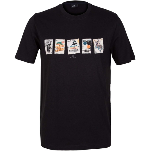 Organic Cotton Stamps Print T-Shirt-new online-Fifth Avenue Menswear