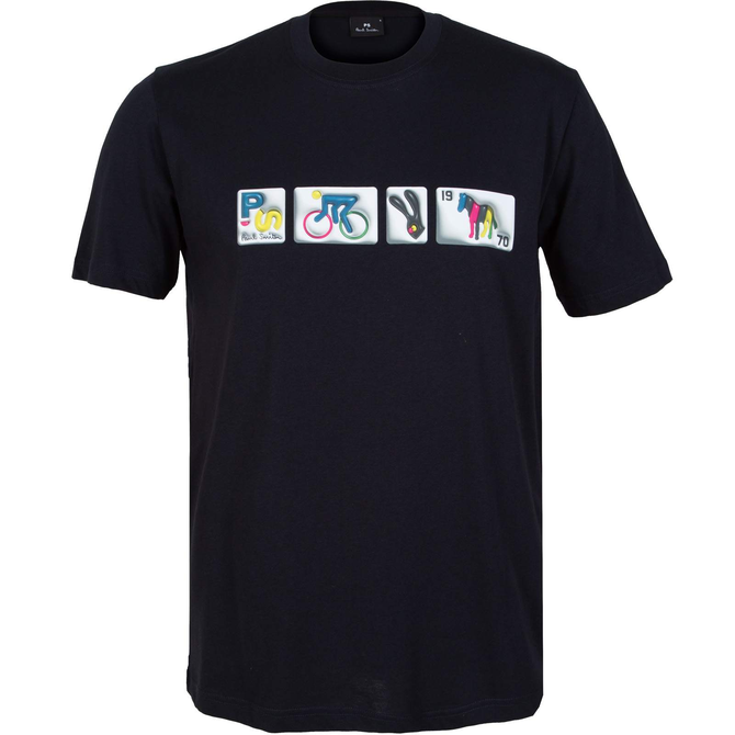 Organic Cotton Badges Print T-Shirt