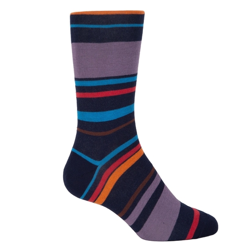 Hendrick Stripe Cotton Socks-new online-Fifth Avenue Menswear