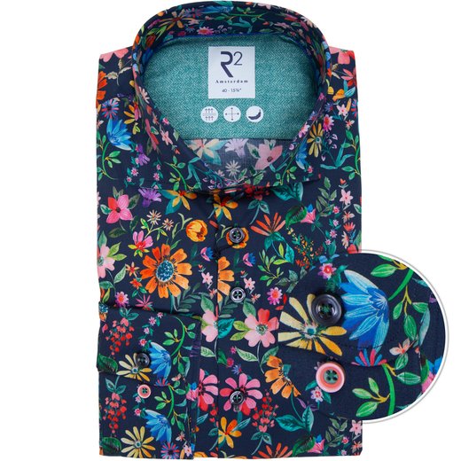 Bright Floral Stretch Cotton Dress Shirt-new online-Fifth Avenue Menswear
