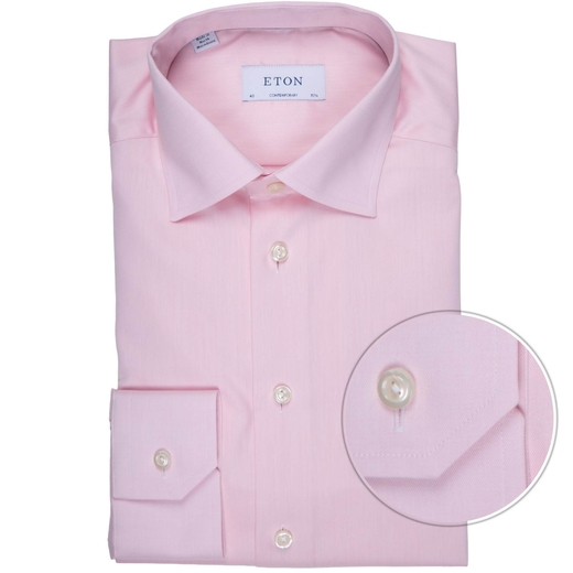 Contemporary Fit Luxury Cotton Twill Dress Shirt-essentials-Fifth Avenue Menswear