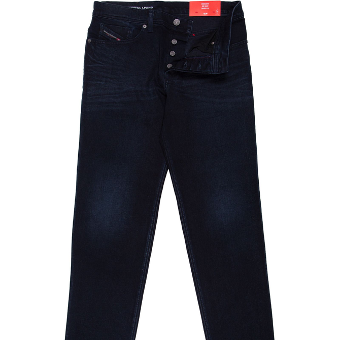 D-Finitive Taper Fit Dark Aged Stretch Denim Jeans