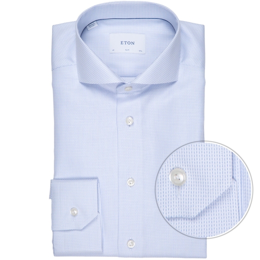 Slim Fit Luxury Cotton Twill Herringbone Dobby Dress Shirt-new online-Fifth Avenue Menswear