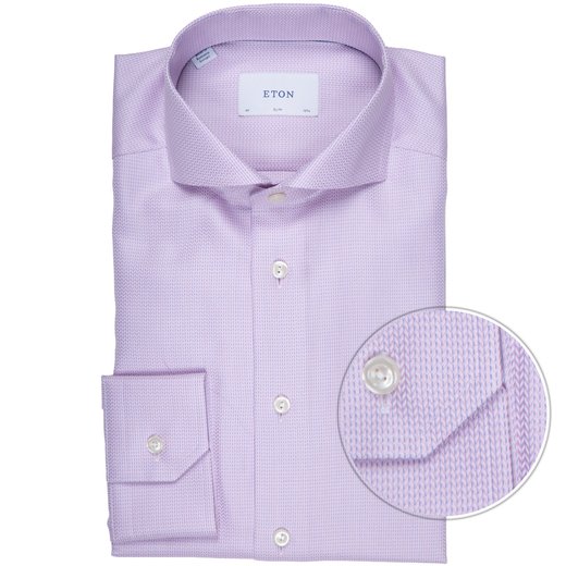 Slim Fit Luxury Cotton Twill Herringbone Dobby Dress Shirt-new online-Fifth Avenue Menswear