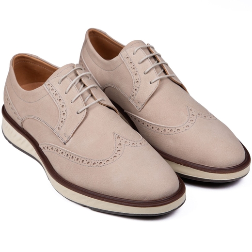 Elio Nubuck Brogue Derby Casual Shoes-new online-Fifth Avenue Menswear