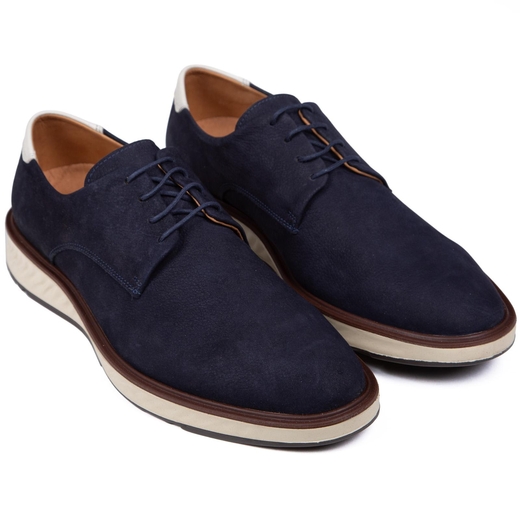 Enzo Nubuck Leather Derby Casual Shoe-new online-Fifth Avenue Menswear