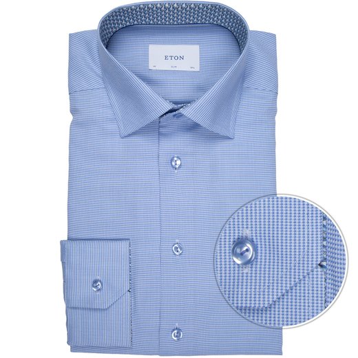 Slim Fit Luxury Cotton Dobby Dress Shirt With Parrot Print Trim-new online-Fifth Avenue Menswear