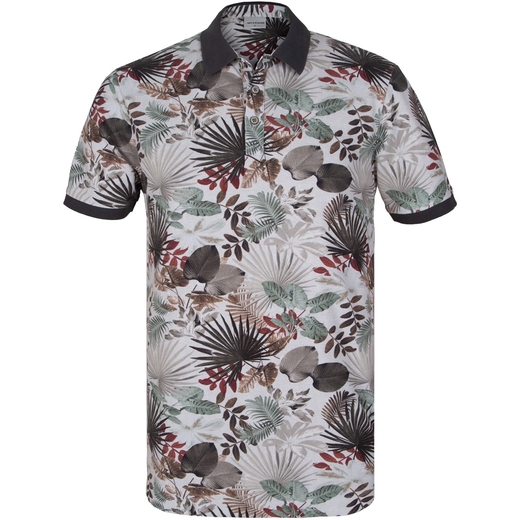 Leaf Print Pique Polo-new online-Fifth Avenue Menswear