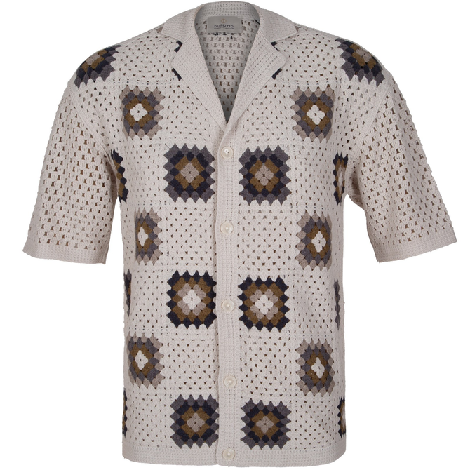 Lonell Crochet Knit Short Sleeve Shirt