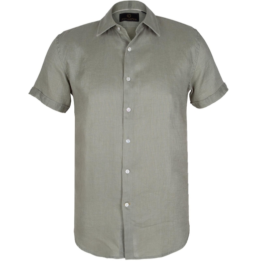 Brent Soft Washed Linen Short Sleeve Shirt-new online-Fifth Avenue Menswear