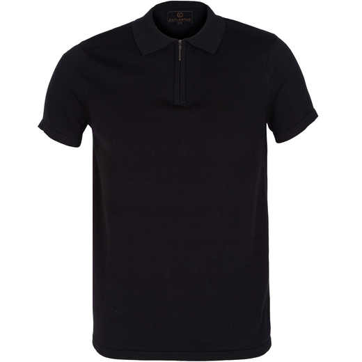 Franco Knitted Zip Polo-new online-Fifth Avenue Menswear