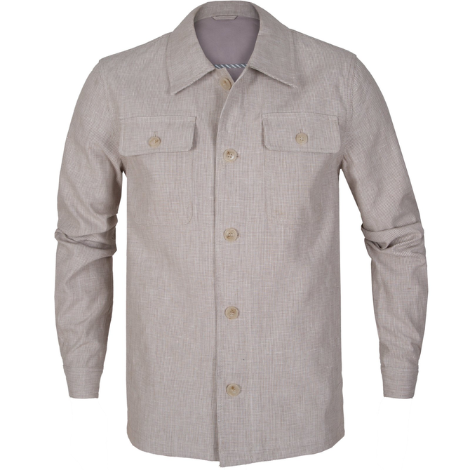 Lewis Linen Check Casual Jacket