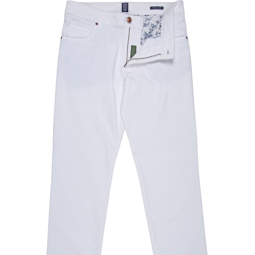 White M5 Regular Fit Performance Denim Jeans-new online-Fifth Avenue Menswear