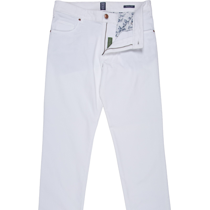 White M5 Regular Fit Performance Denim Jeans