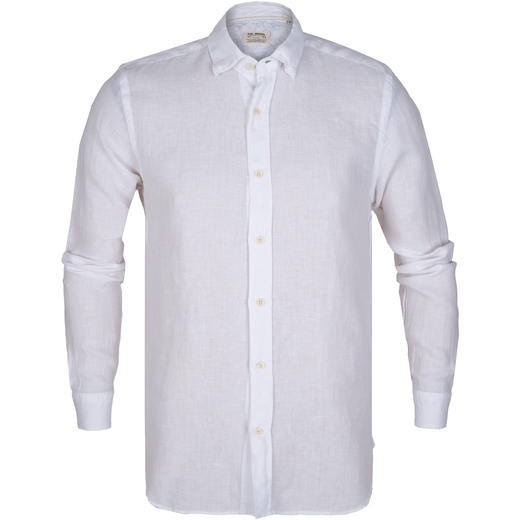 Roma Luxury Linen Shirt With Floral Trim-new online-Fifth Avenue Menswear