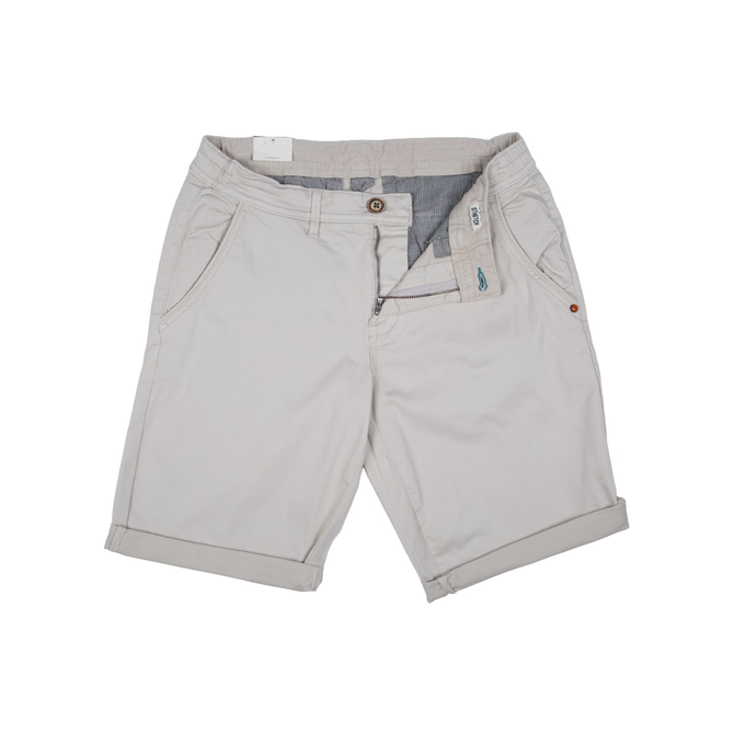 Garment Dyed Stretch Cotton Twill Shorts