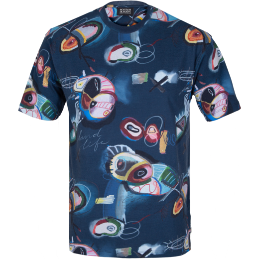 Relaxed Fit Abstract Print T-Shirt-new online-Fifth Avenue Menswear