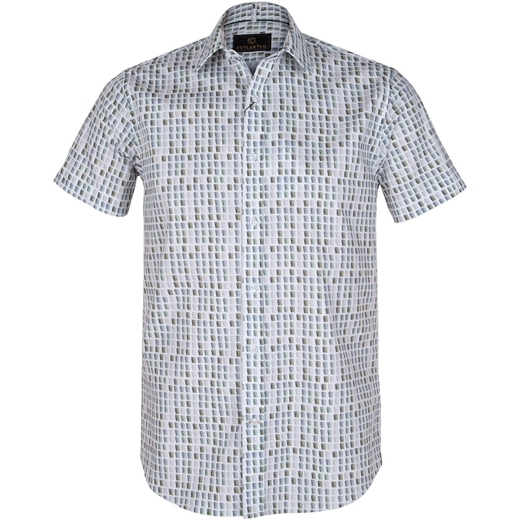 Brody Geometric Print Short Sleeve Shirt-new online-Fifth Avenue Menswear