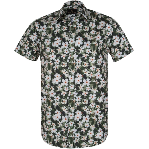 Brody Frangipani Print Short Sleeve Shirt-new online-Fifth Avenue Menswear