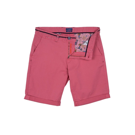 Bright Peached Twill Stretch Cotton Shorts-new online-Fifth Avenue Menswear