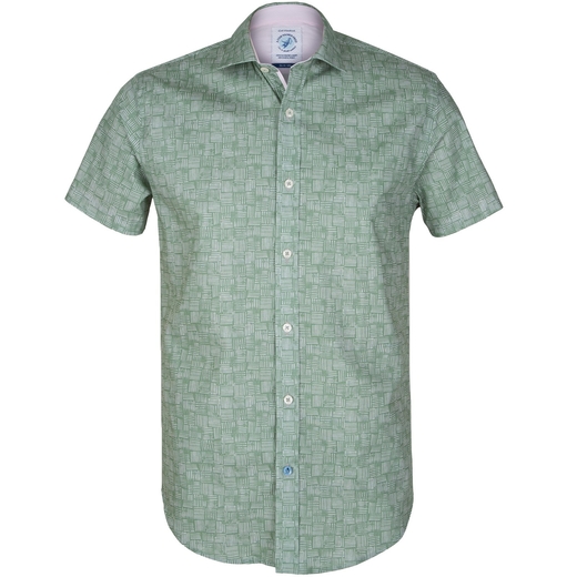 Watercolour Stripes Print Short Sleeve Shirt-new online-Fifth Avenue Menswear