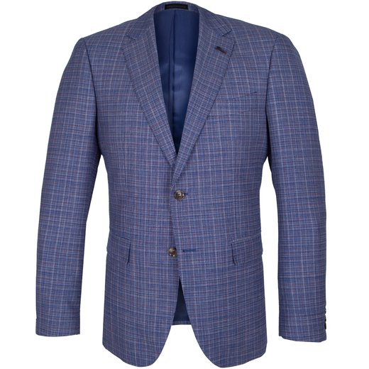 Angelo Wool & Linen Blend Check Blazer-new online-Fifth Avenue Menswear