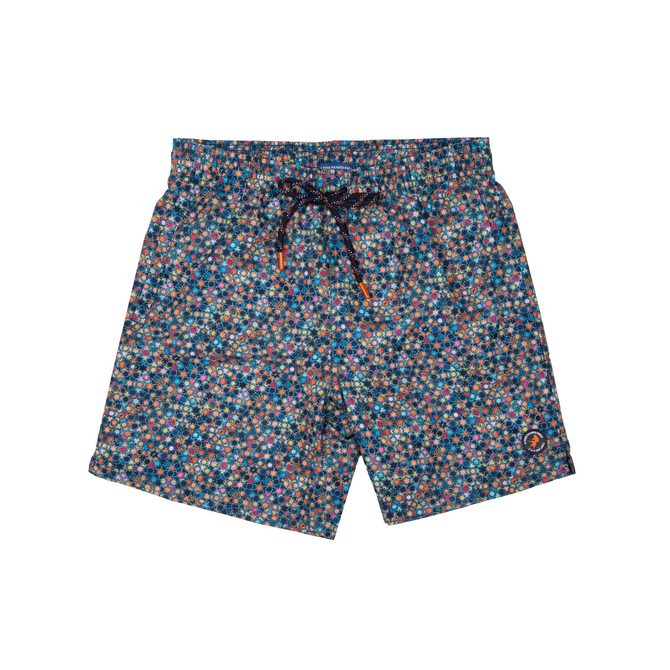 Star Tiles Print Swim Shorts