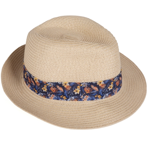 Floral Band Straw Hat-new online-Fifth Avenue Menswear