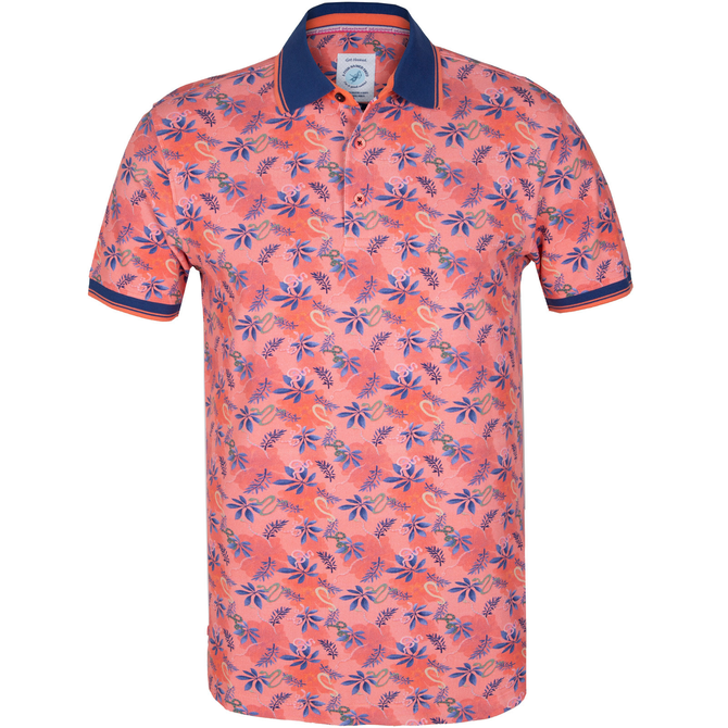 Snake Print Pique Polo