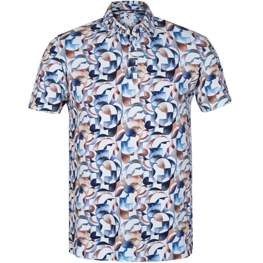 Abstract Geometric Print Fine Pique Polo-new online-Fifth Avenue Menswear
