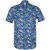 Floral Print Linen & Cotton Blend Short Sleeve Shirt