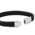 Two-Tone Braided Leather Bracelet