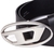 D-Logo Silver Buckle Leather Belt