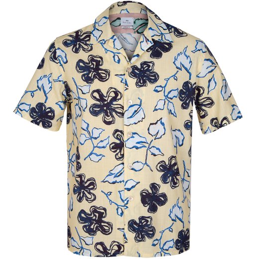 Classic Fit Yukka Print Short Sleeve Shirt-new online-Fifth Avenue Menswear