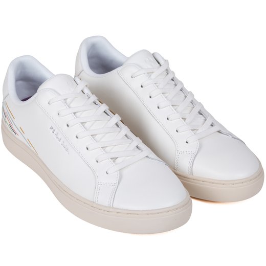 Rex Embroidered Heel Leather Sneakers-new online-Fifth Avenue Menswear