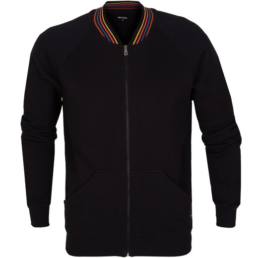 Artist Stripe Collar Zip-up Bomber Sweatshirt-new online-Fifth Avenue Menswear