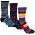 3 Pack Multi Stripes & Spots Cotton Socks