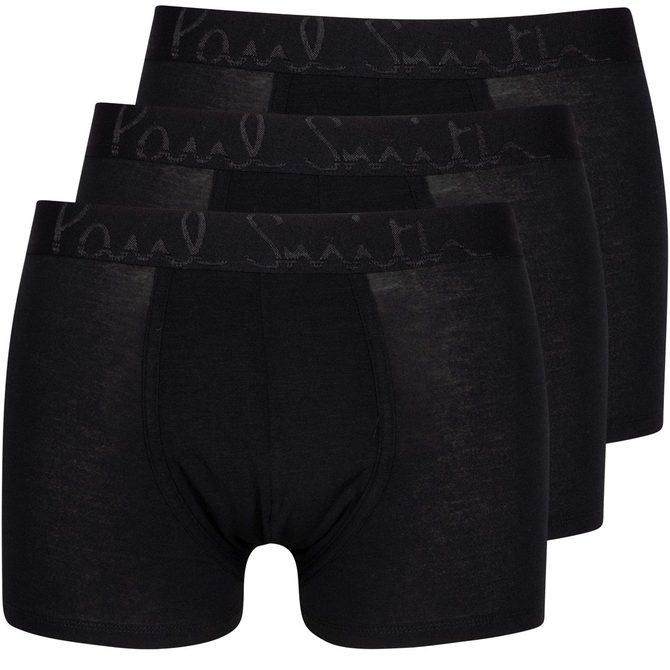3 Pack Black Modal Comfort Boxer Trunks