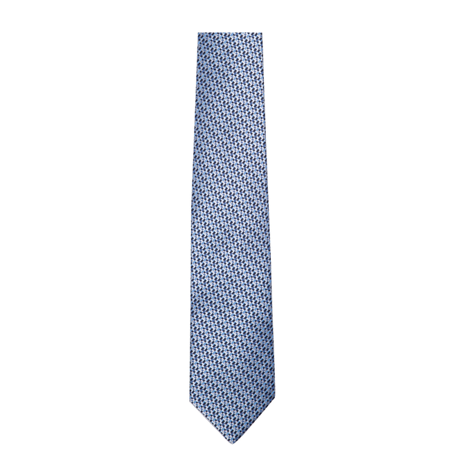 Micro Geometric Check Pattern Tie