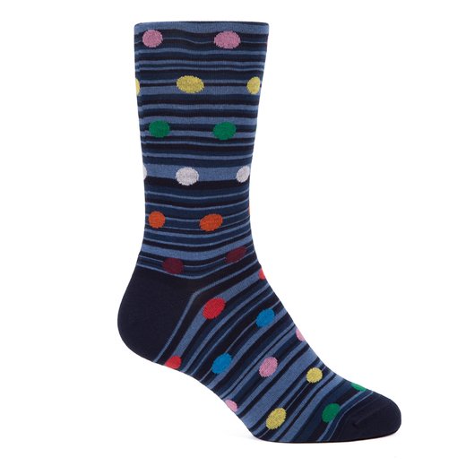 Kingsley Stripe & Dot Cotton Socks-new online-Fifth Avenue Menswear