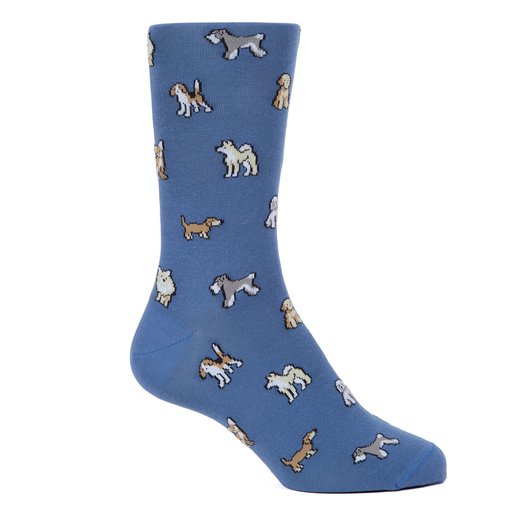 Kyoto Dogs Pattern Cotton Socks-new online-Fifth Avenue Menswear